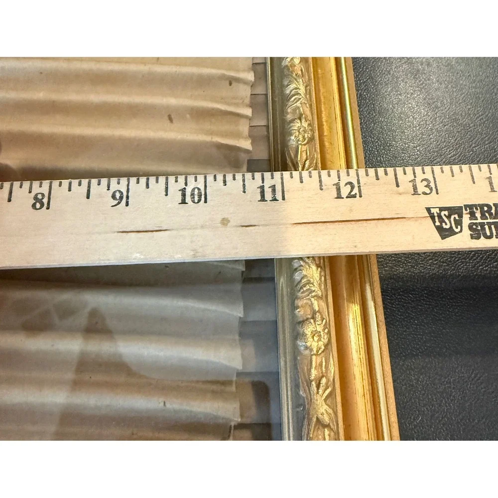 Picture‎ Frame Wood 8 x 10 Gold Ornate Floral Tabletop Wall Mount Free Standing